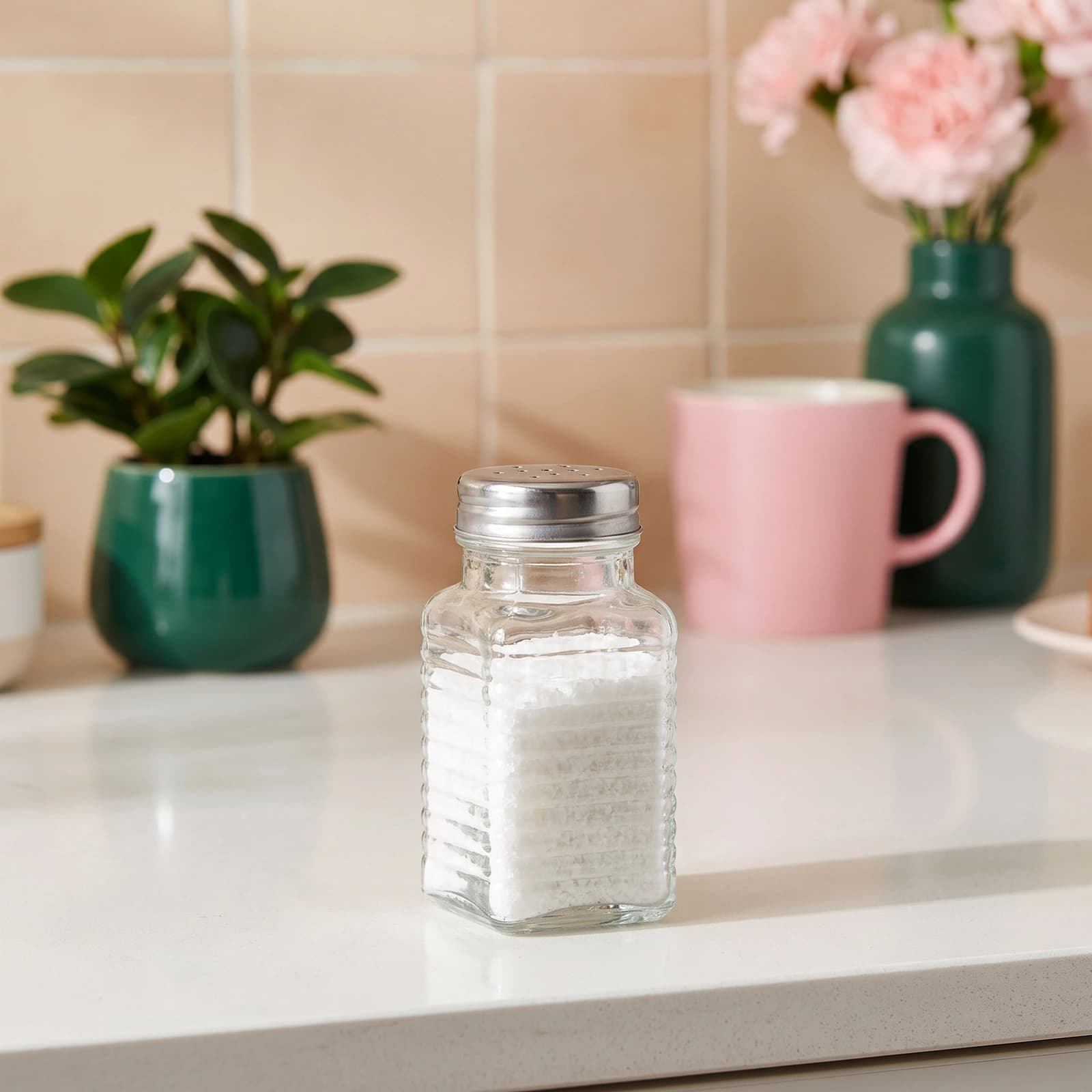 Glass Spice Shaker with Metal Lid - Clear - Kitchen essentials