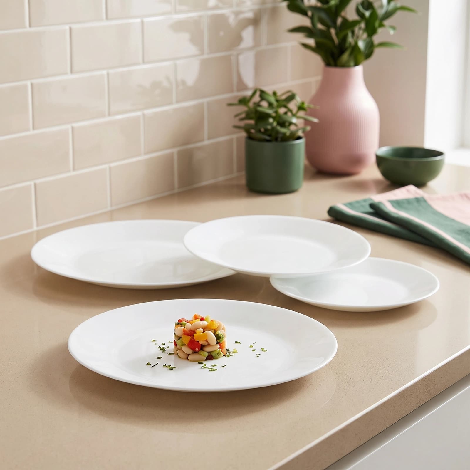 Luminarc Glass Dinnerware Set 18 Pieces - White - Dining