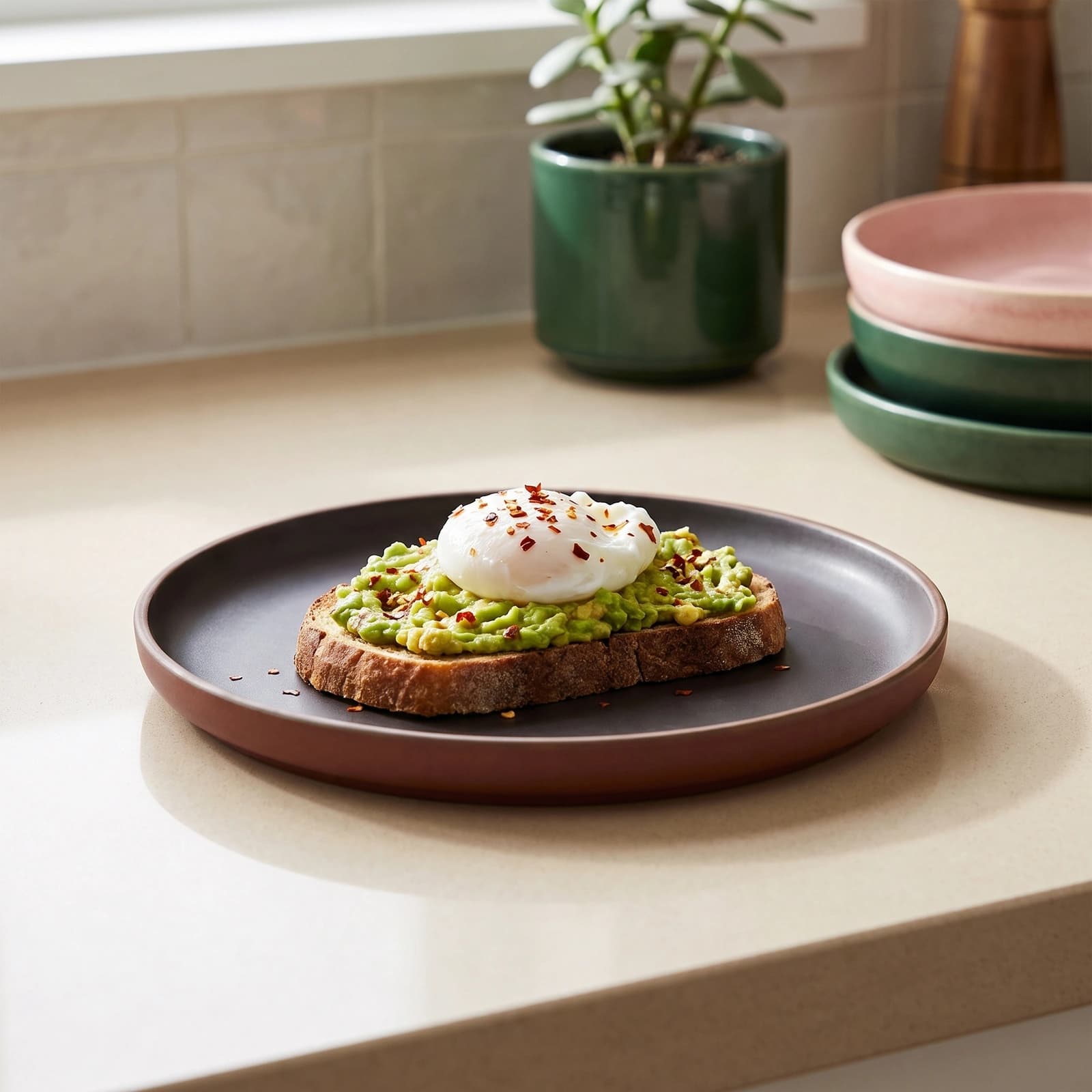 Melamine Plate Two-Tone Black & Brown
